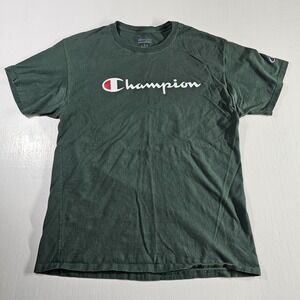 Champion Authentic Athleticwear Mens L Olive Green Crew Neck T Shirt